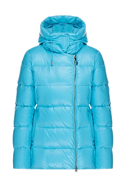 Women's blue polyamide down jacket