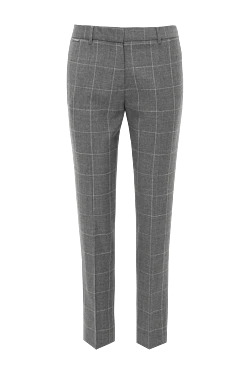 Gray wool trousers for women