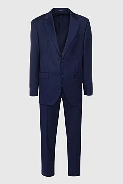 Men's suit made of wool, blue