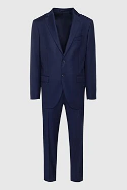 Men's suit made of wool, blue