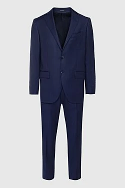 Men's suit made of wool, blue