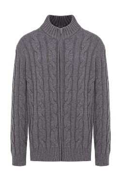 Men's cardigan made of wool and cashmere, gray