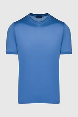 Blue cotton T-shirt for men