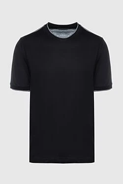 Black cotton T-shirt for men