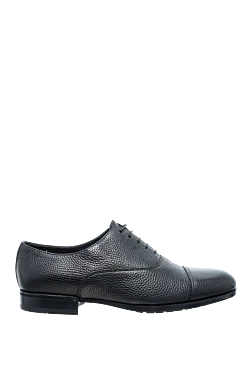 Men's black leather shoes