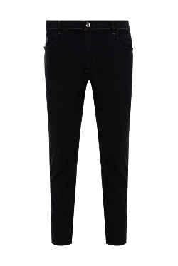 Black cotton jeans for men