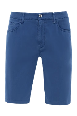 Blue cotton shorts for men