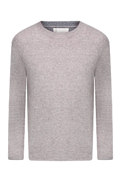 Wool, cashmere and silk jumper gray for men