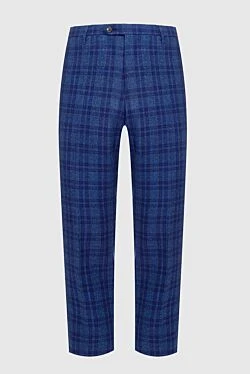 Men's blue wool trousers