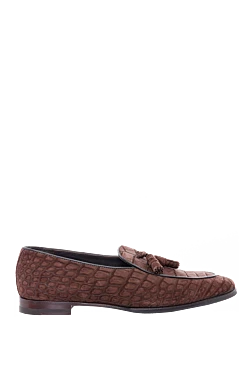 Brown Alligator Loafers for men