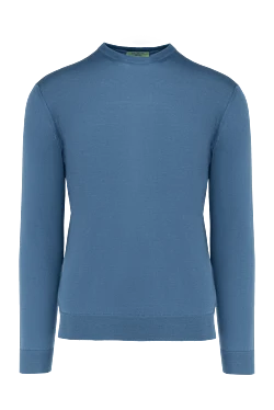 Blue silk jumper for men