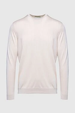 Beige silk jumper for men