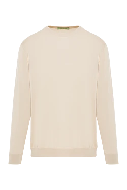 Джемпер из шелка бежевый мужской