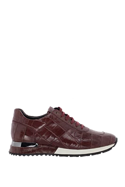 Alligator sneakers burgundy for men