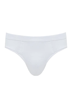 White men's briefs made of cotton and elastane