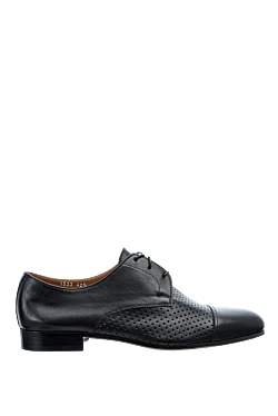 Men's black leather shoes