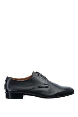 Men's black leather shoes