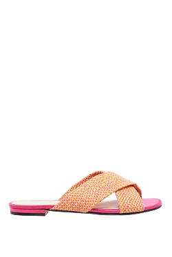 Pink viscose slippers for women