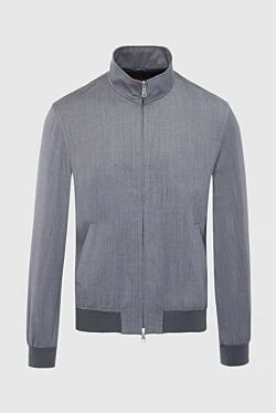 Gray wool jacket for men