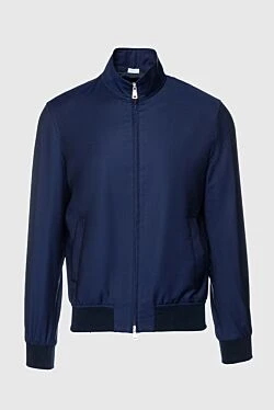 Blue wool jacket for men