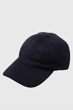 Blue cashmere cap for men