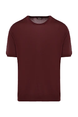 Silk short sleeve jumper burgundy for men