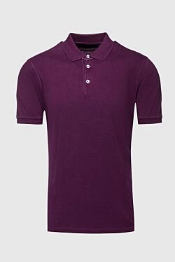 Cotton polo purple for men