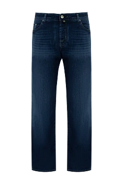 Cotton and polyester jeans blue for men