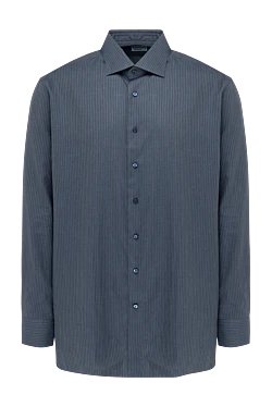 Blue cotton shirt for men