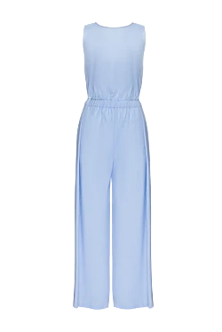 Women's cotton and elastane jumpsuit, blue