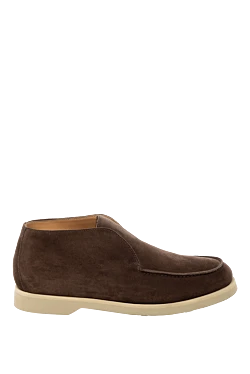 Brown suede loafers for men