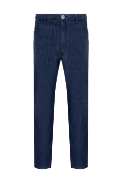 Cotton and elastane blue jeans for men