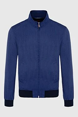 Blue wool jacket for men