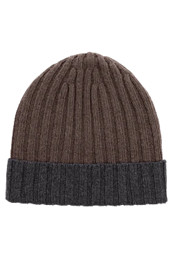 Men's brown wool hat