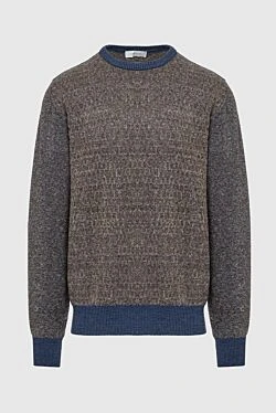 Wool and polyamide jumper brown for men