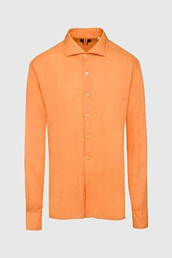 Men's orange linen shirt