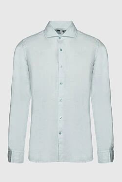 Men's green linen shirt