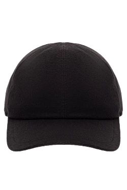 Cashmere and silk cap black for men