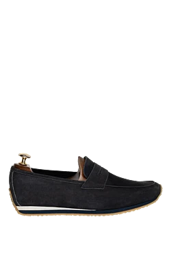 Black suede drivers for men