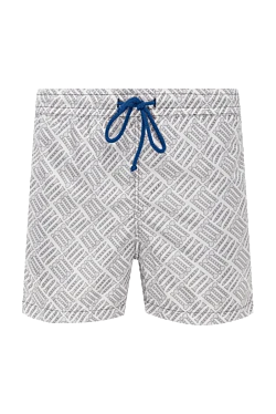 Men's gray polyamide beach shorts