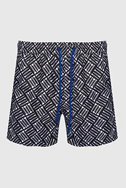 Men's black polyamide beach shorts