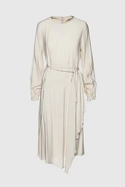 White polyester dress for women