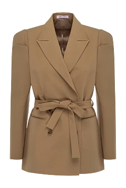 Beige cotton jacket for women