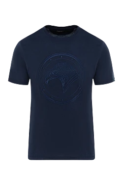 Футболка из хлопка и модала синяя мужская