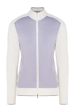 Men's silk cardigan white