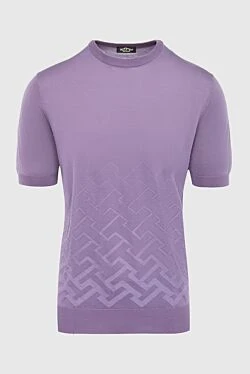 Silk short sleeve jumper pink for men