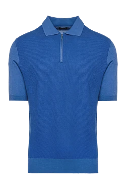 Silk polo blue for men