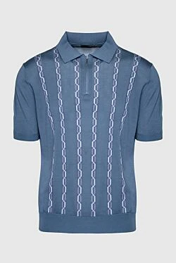 Silk polo gray for men