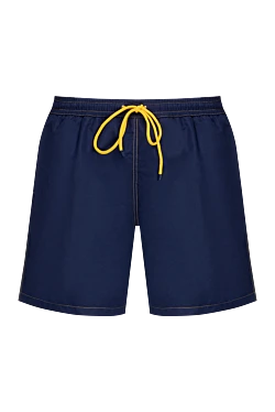 Blue polyester beach shorts for men