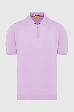 Cotton polo shirt pink for men